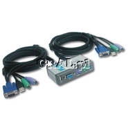 Przelacznik D-Link DKVM-2KU (PS/2, USB, 2 KVM-PCs for one KVM-Station) przedstawia grafika.