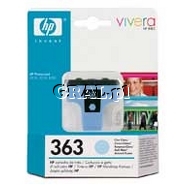 Wklad drukujacy HP No 363 Light Cyan C8774EE przedstawia grafika.