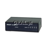 �Asus GigaX1005, 5x 10/100Mbps (RJ45) przedstawia grafika.