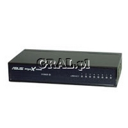 �Asus GigaX1008, 8x 10/100Mbps (RJ45) przedstawia grafika.