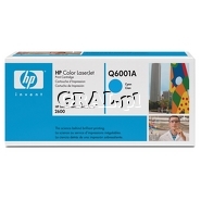 Toner HP Q6001A Cyan (2000 str, Color LaserJet 1600/2600) przedstawia grafika.