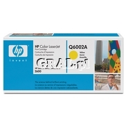 Toner HP Q6002A Yellow (2000 str, Color LaserJet 1600/2600) przedstawia grafika.