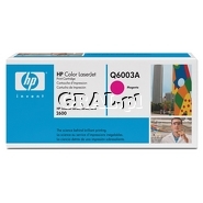 Toner HP Q6003A Magenta (2000 str, Color LaserJet 1600/2600) przedstawia grafika.