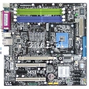 MSI 915GM Speedster-FA4, S479, i915GM, Dual DDR-333/DDR2-533, SATA, VGA, FW, 2xGBLAN, mATX przedstawia grafika.